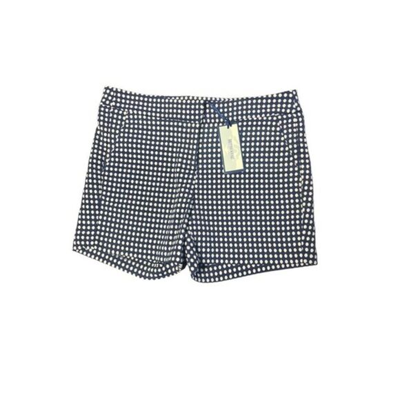 NWT Polka Dot Gingham Mid Rise 3.5” Short British Khaki Navy Blue White 6 - Picture 3 of 10
